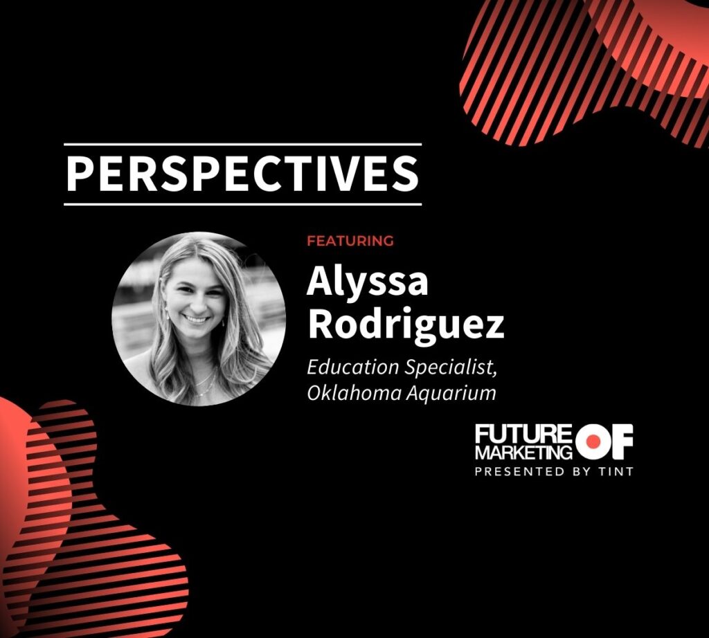 A headshot featuring Alyssa Rodriguez, Education Specialist, Oklahoma Aquarium