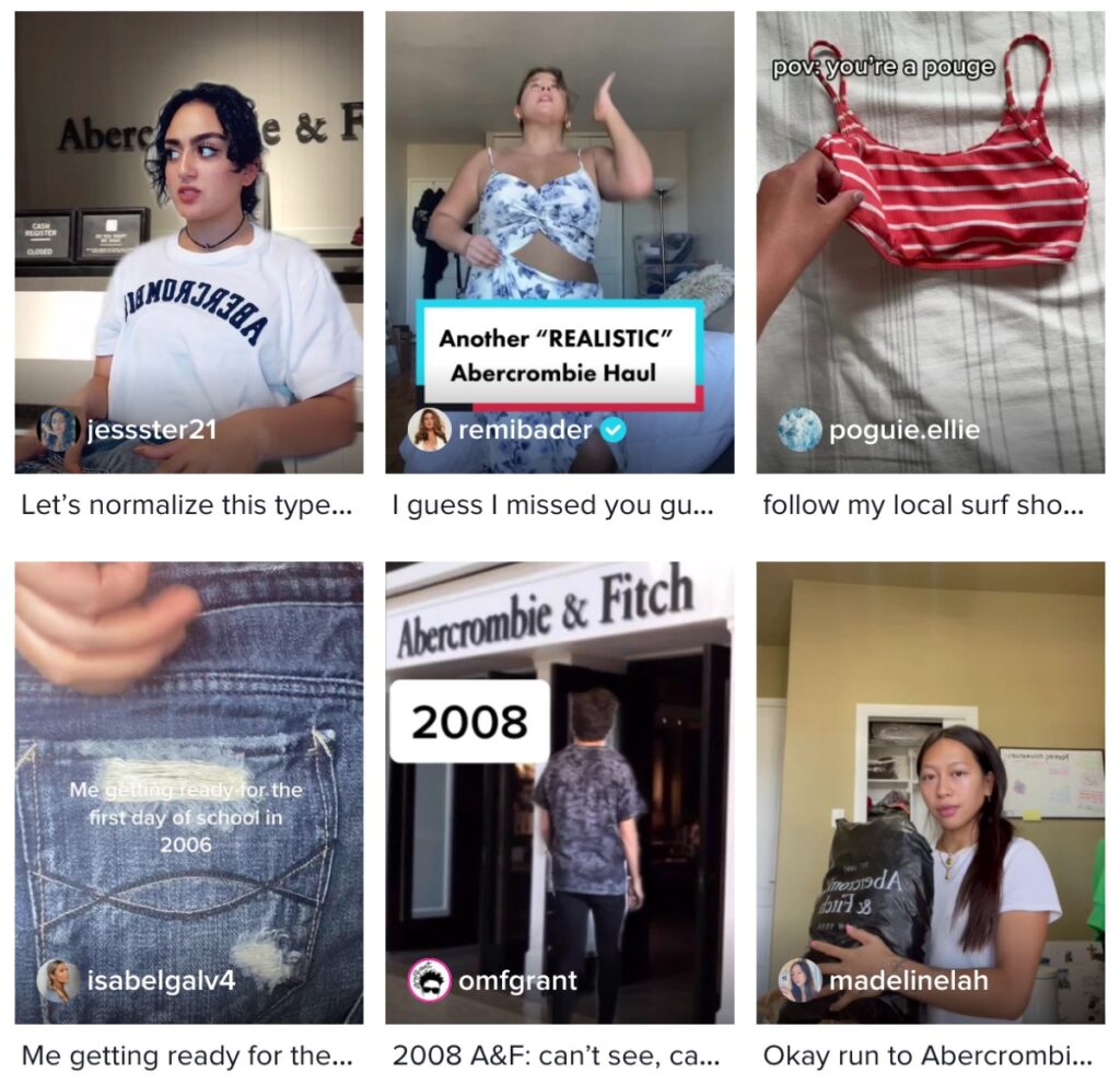 UGC from #Abercrombie on Tiktok