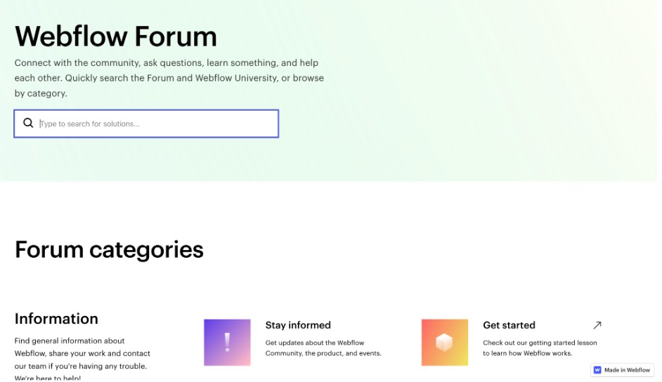 Webflow Community Forum